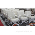 Diseño moderno de lujo silla de comedor de piel de oveja blanca jodi